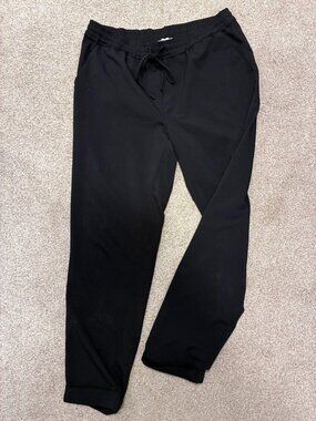 Daily Ritual Black Drawstring Jogger Pants – Large